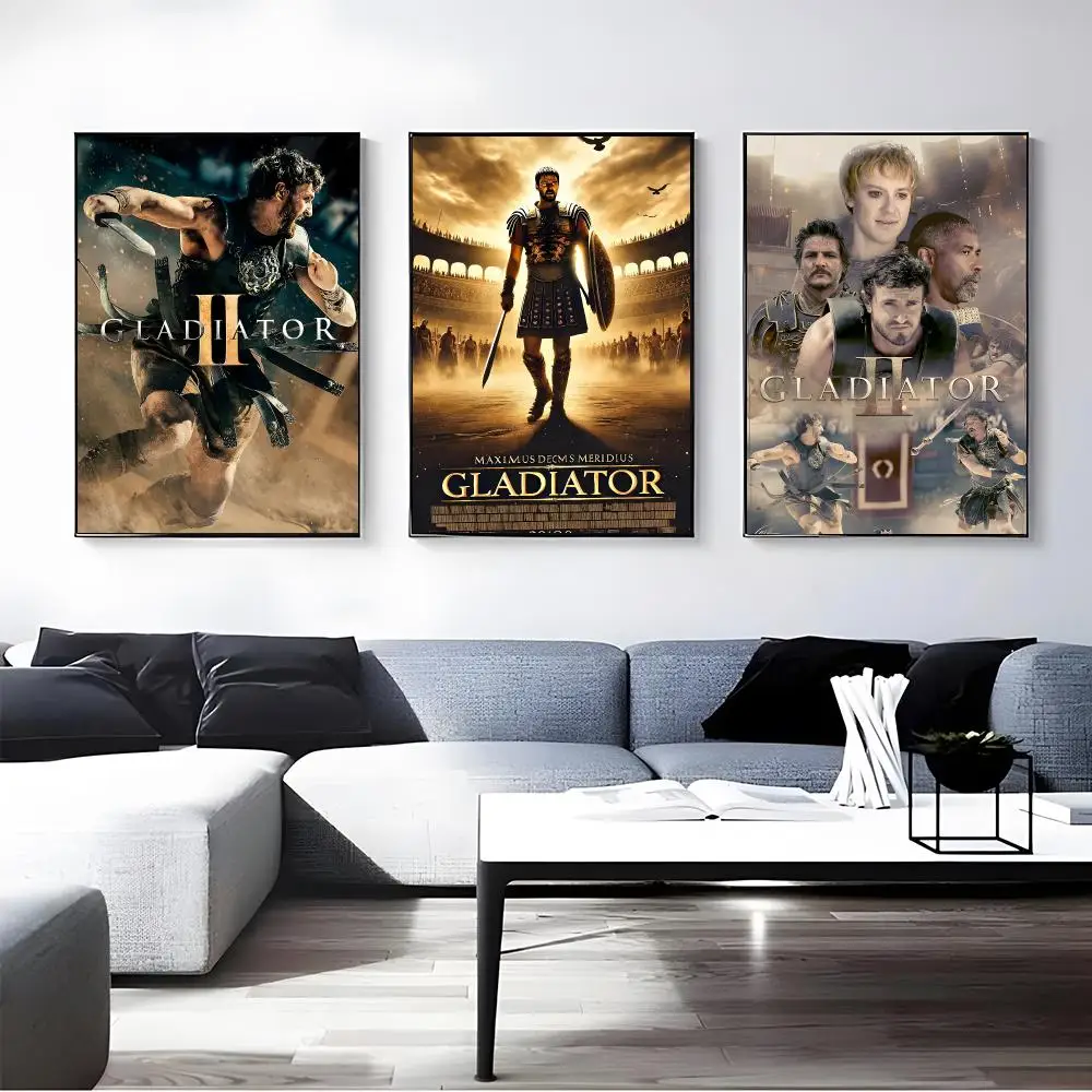 Game Gladiator 2 Poster Self-adhesive Art Waterproof Paper Sticker Coffee House Bar Room Wall Decor