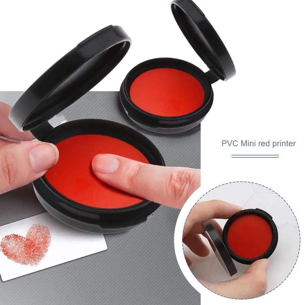 Art Decor Ink Pad Fingerprint Inkpad Red Stamp Pad Thumbprint Professional Finger Ink Pad