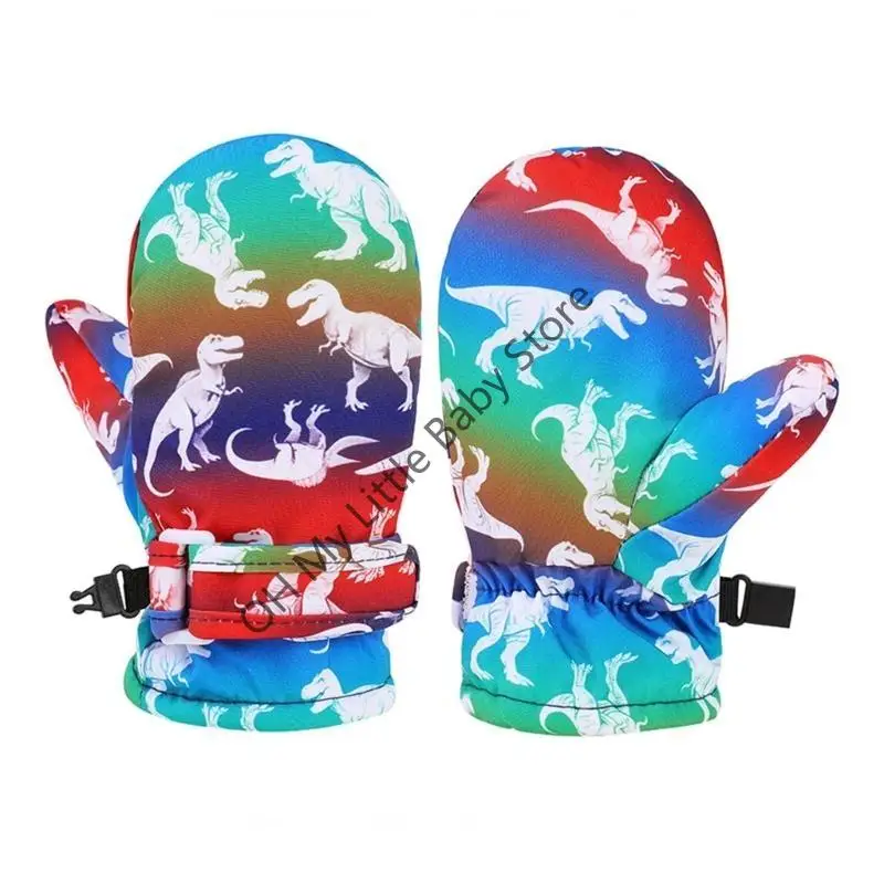 

M76C Универсальные детские перчатки с теплоизоляцией, лыжные перчатки без пальцев, регулируемые перчатки на запястье для катания