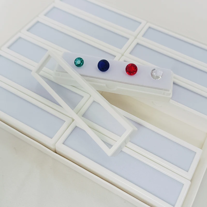 Rectangular Gemstone Storage Box Diamond Display Case Bare Stone Organizer Gemstone Toy Box Gemstone Store Supplies