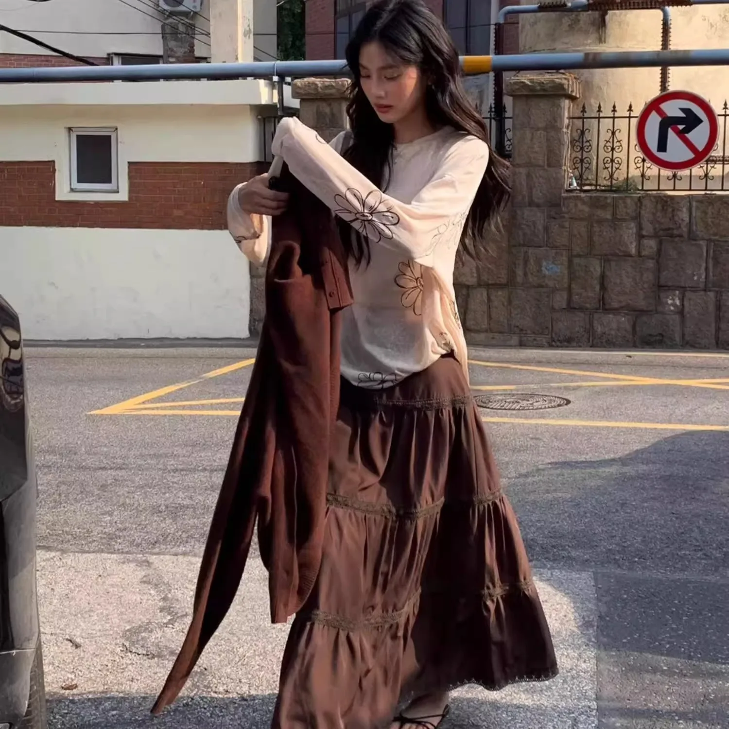 長袖 T シャツ女性綿レディース冬二重層リブ付きファンネルネック豪華な裏地付きアーバン通勤優しい暖かいエレガント