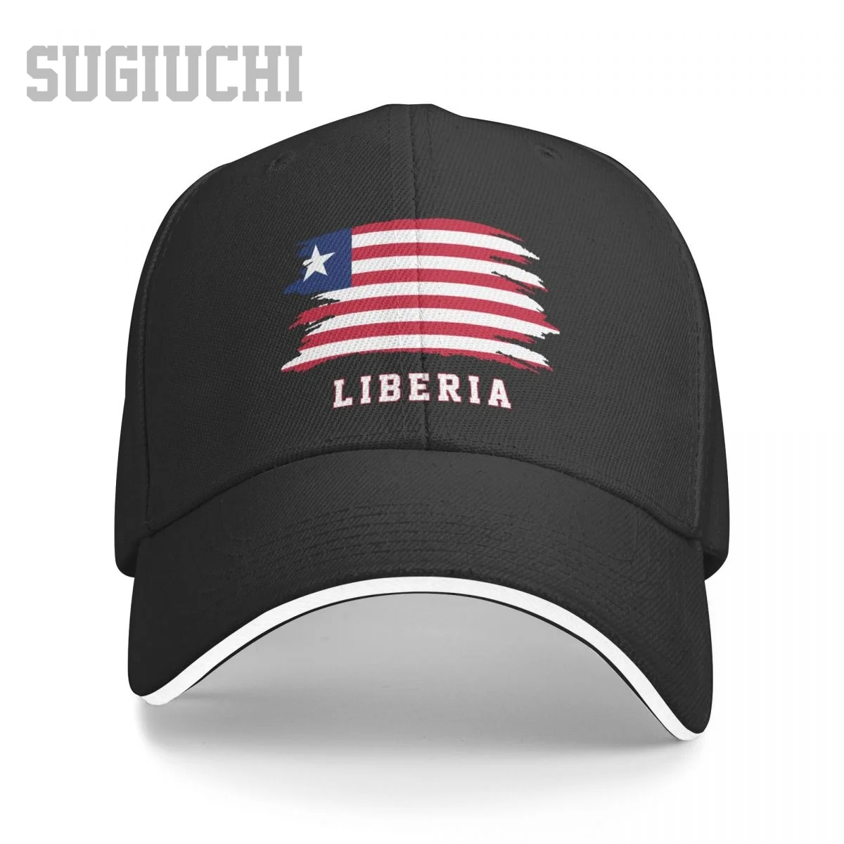 Unisex Sandwich Liberia Flag Liberian Country Baseball Cap Men Women Hip Hop Caps Snapback Golf Hat Fishing