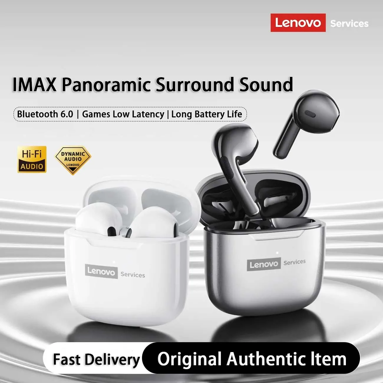 الأصلي لينوفو LE201 سماعة لاسلكية تعمل بالبلوتوث V6.0 سماعات ENC HD دعوة سماعة التحكم باللمس سماعات الأذن الكمون المنخفض سماعات الألعاب