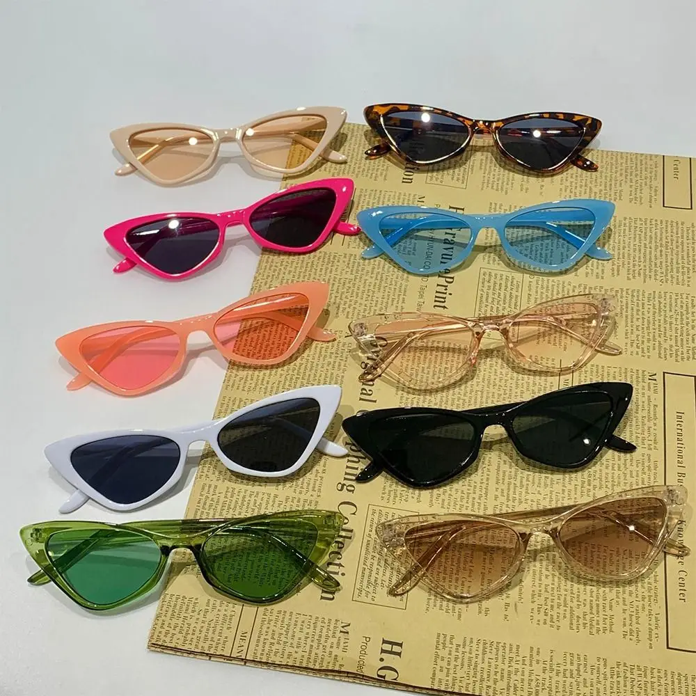 UV400 Protection Cat Eye Sunglasses Vintage Trendy Small Frame Sun Glasses Eyewear for Women