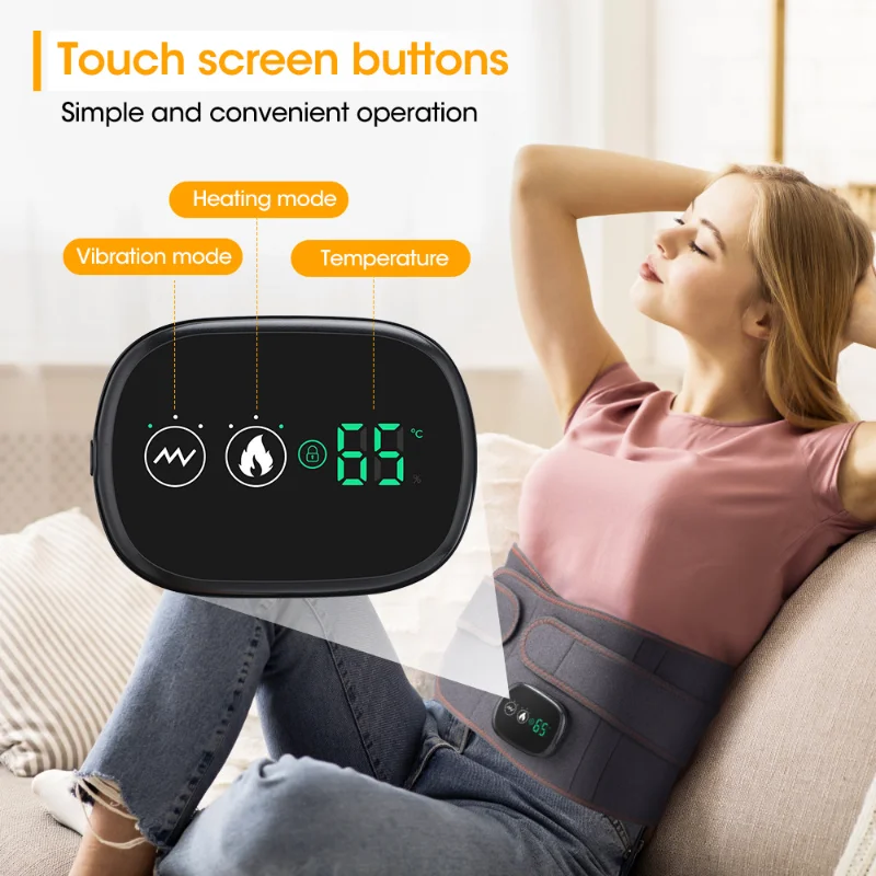 #USB Charging Waistband Red Heating Warm Heating Massage Belt Girls Physiological Period Warm Palace Belt Waist Support