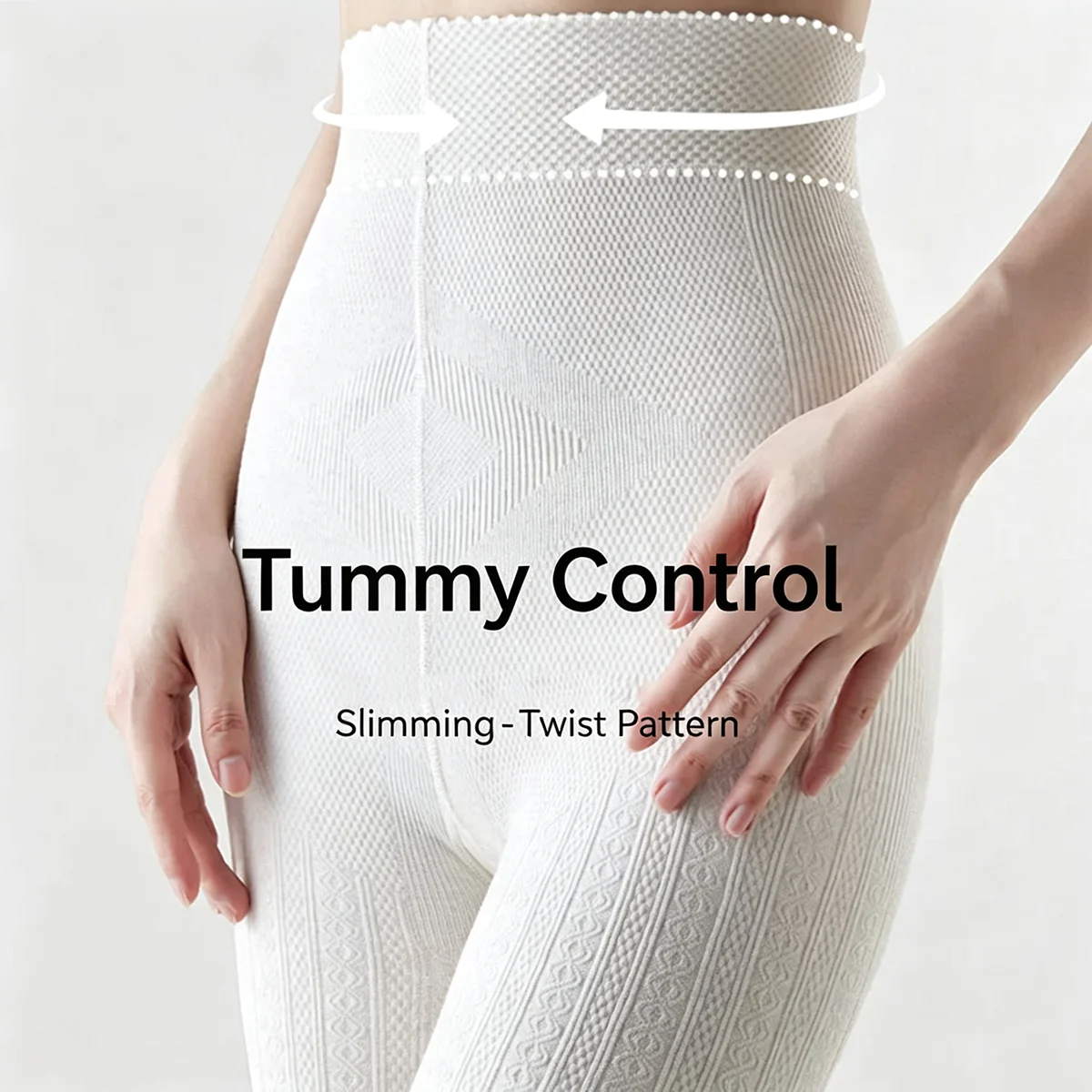 Winter-Strick-Strumpfhose für Damen, sexy, einfarbig, Baumwolle, gestreift, Skinny-Leggings, Strumpfhose, neue Streetwear – Detail 8