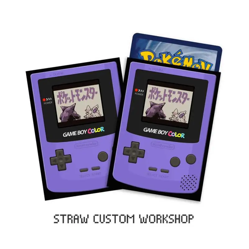

65 шт./компл. GBC Gengar Charizard Pikachu GameBoyColor рукав для карт PTCG аниме игра коллекционная карта защитный чехол подарок 66*91 мм