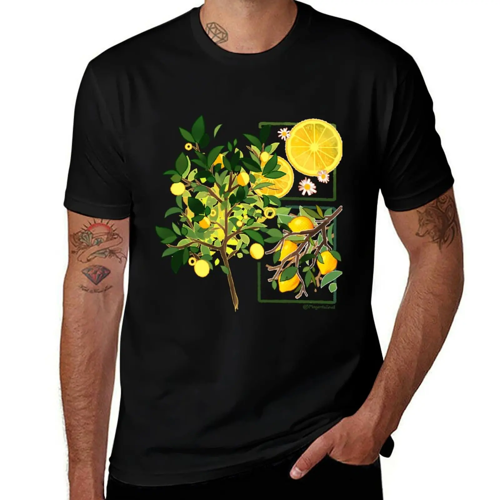 

Lemon tree T-Shirt black cotton t-shirt plain for man package cotton t shirt pack man t shirt designer T-shirt