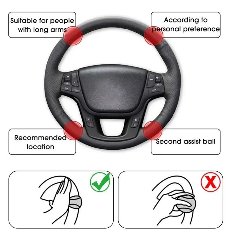 New Car Steering Wheel Booster Steering Wheel  Ball 360 Degree Rotating Grip One Hand Labor-saving Handle Spinner Tools