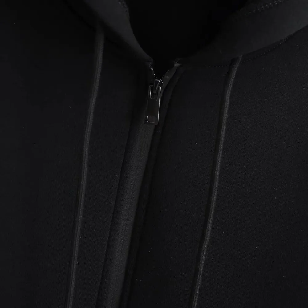 Einfacher, lockerer Oversize-Hoodie, Sweatshirt, einfarbiger Mantel, Streetwear, Hoodie mit Reißverschluss, schicke Kapuzenjacke, lässig – Detail 3