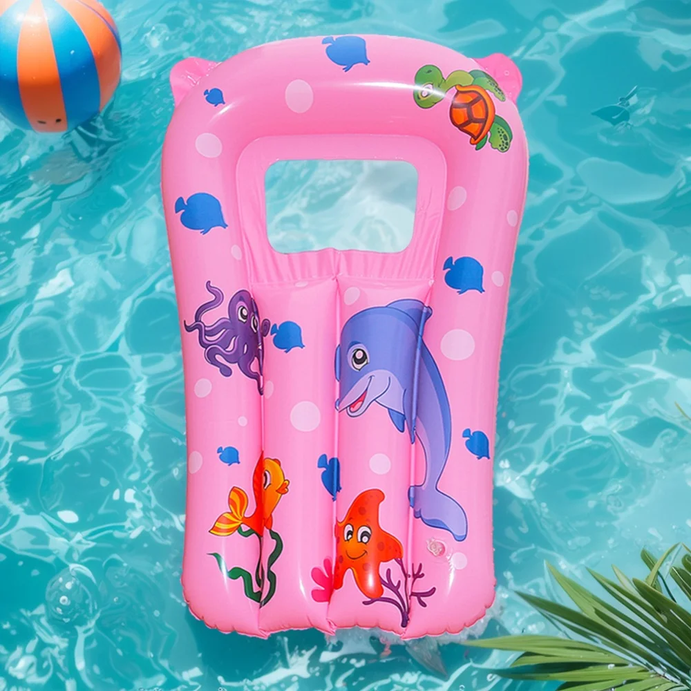 Kids Floating Surfboard Children Water Recliner Cartoon Inflatable Floating Row PVC Cute Water Hammock Thickened for Pool Party