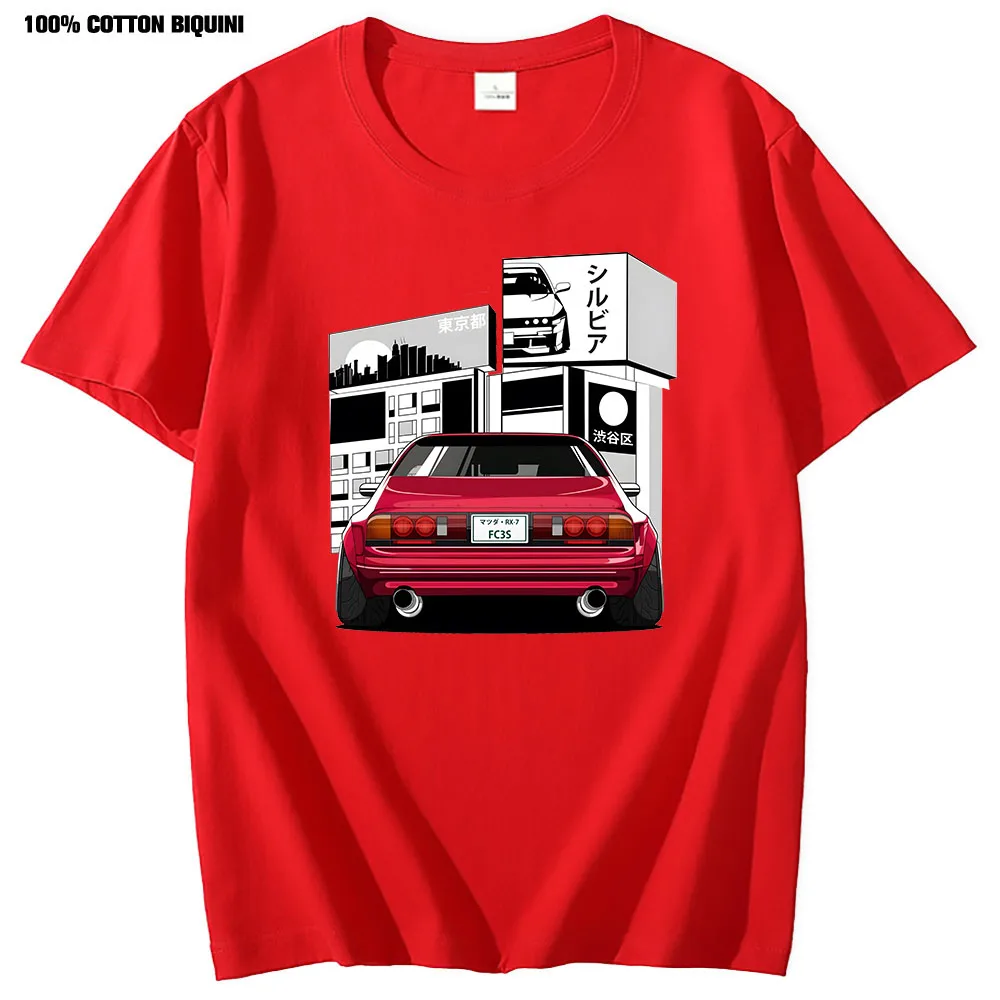 anime T Shirt Fragment T-shirt White Jdm Boost Turbo Japanese Car Fans Racing Race Tee Shirt Short Sleeve Oversized T shirt