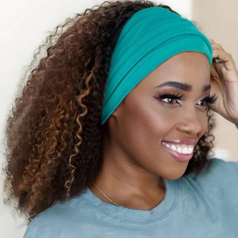 عصابة رأس رياضية للسيدات، عصابة رأس مرنة لليوجا واسعة، رباط شعر للجري، إكسسوار شعر رياضي، أغطية رأس #3