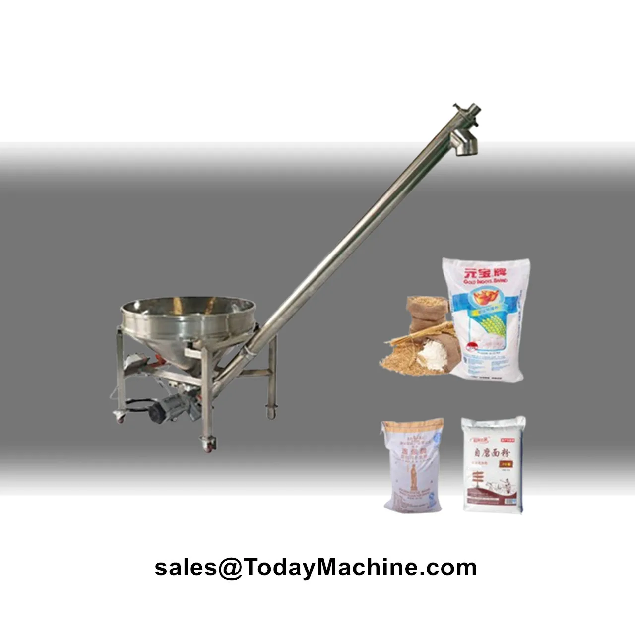 Stainless Steel Screw Feeding Conveyor for Spices Matcha Powder