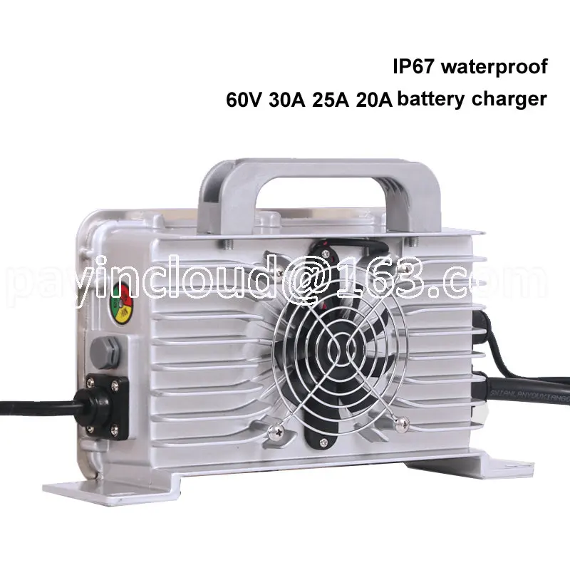 72V 30A IP67 Waterproof 25A 20A 84V 30A 88.2V Charger 87.6v 30A 92.4V Smart Charger for 72v 300Ah Lifepo4 LTO Lead Acid Lipo