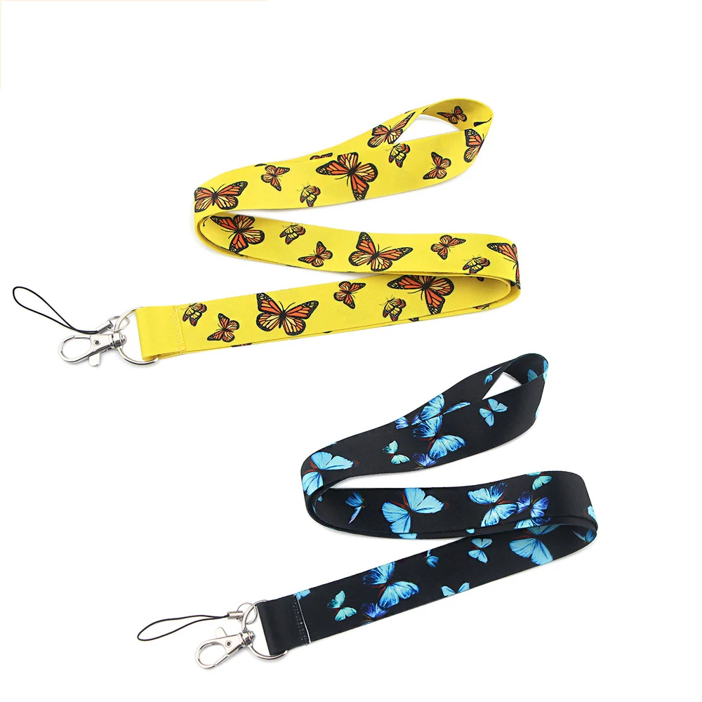 CA1523 Butterfly Neck Strap Lanyard for Key Cameras ID Card Badge Holder Cell Phone Straps Hanging Rope Lanyards