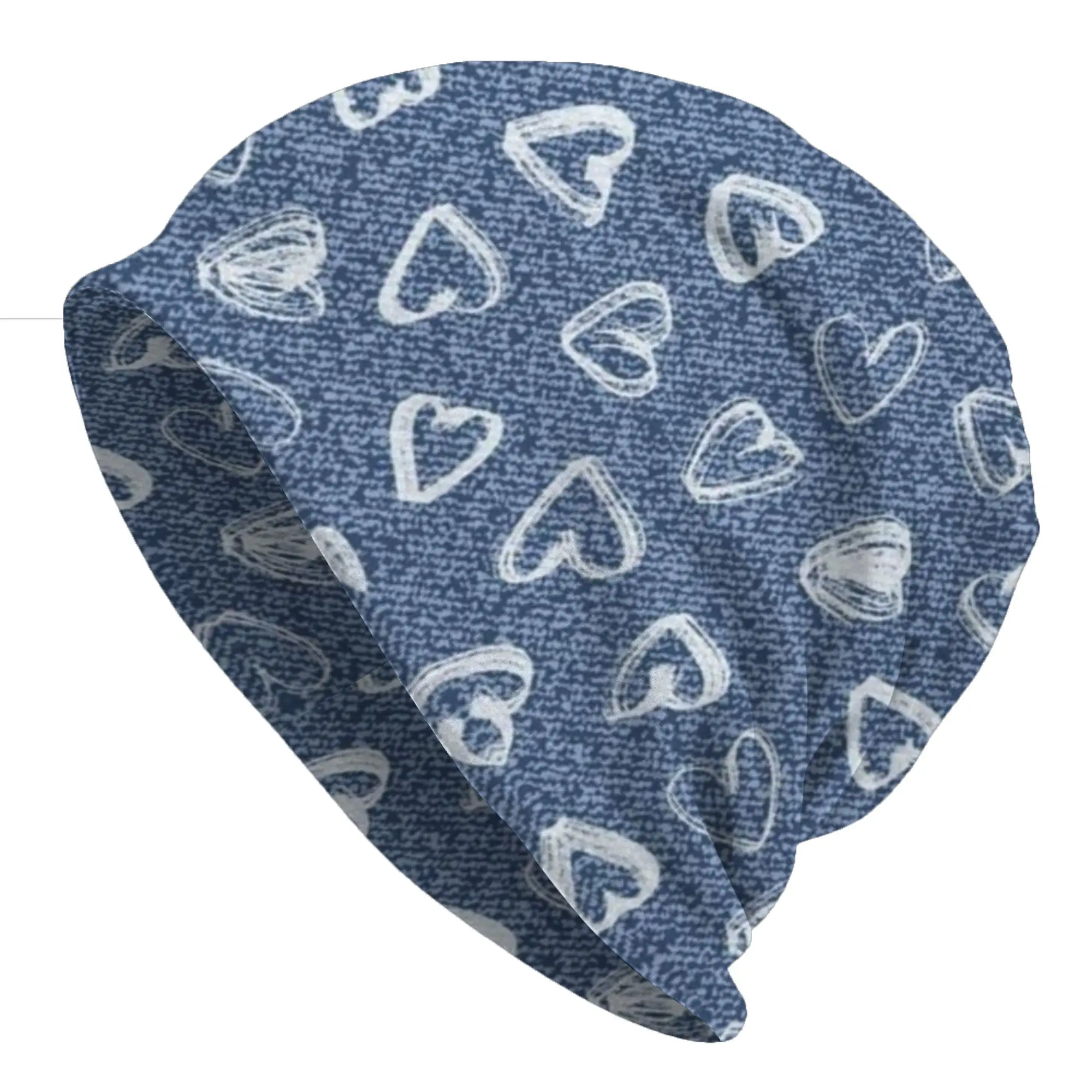 Bonnet Hats Denim texture Men Women's Thin Hat Blue (11) Street Style Cap Street Skullies Beanies Caps