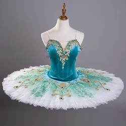 Professional High Quality Custom Size Performance Wear Kids Girls Green Classic Nutcracker Ballet Tutu Costumes