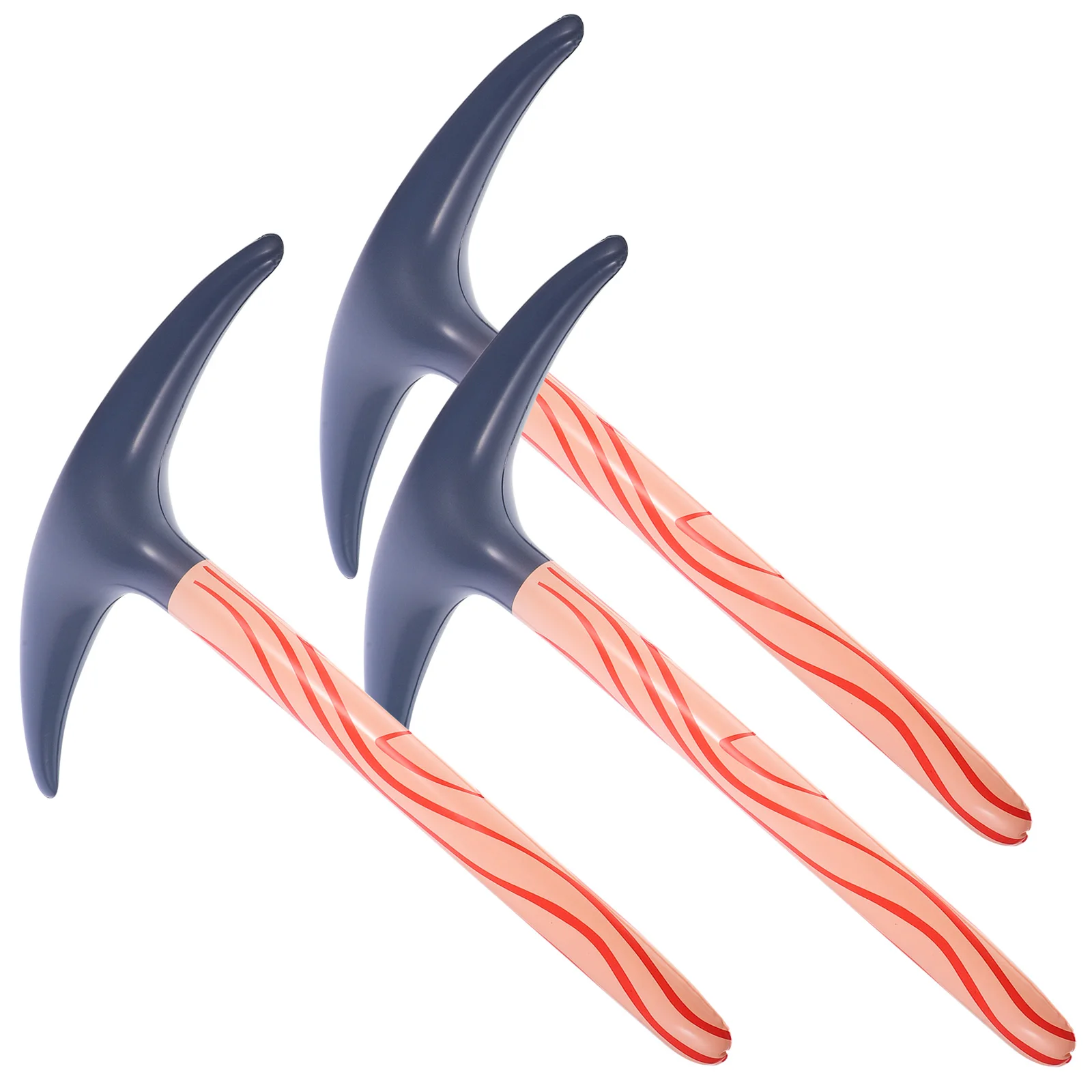 Piccone gonfiabile in PVC da 3 pezzi per bomboniere, decorazioni, eventi, strumento gonfiabile, divertimento, aggiunta alle riunioni e giochi natalizi