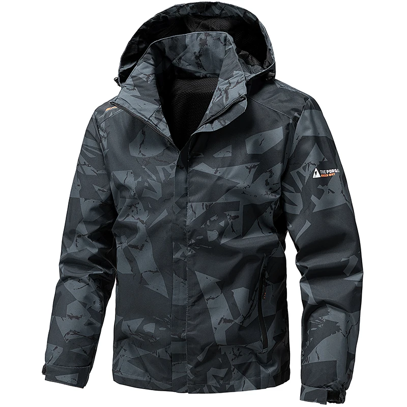 

Hiking Camping Windbreaker Lightweight Spring Autumn Coats Outdoor Jacket Men Zip Up Hooded Waterproof Jacket