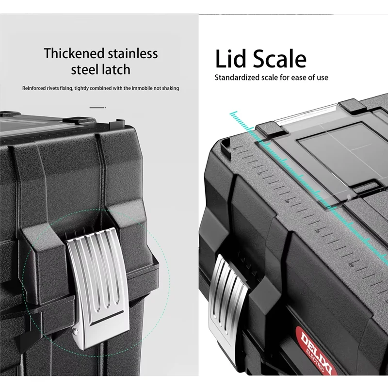 Industrial Grade Tool Box Multifunctional Hardware Art Box Electrician Multi-Layer Folding Organizer for Storage