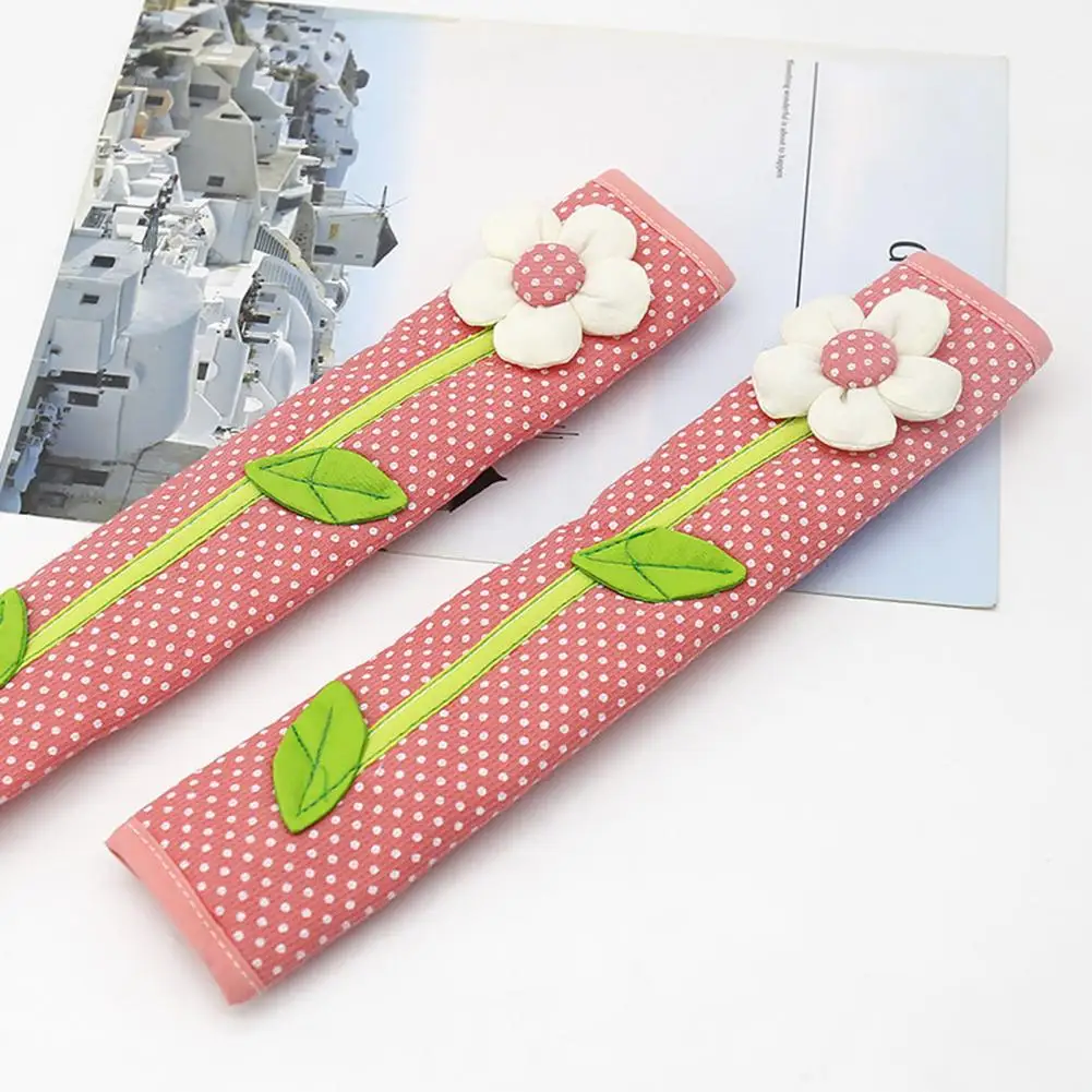 Non-fading Appliance Handle Covers Appliance Handle Protectors Set of 2 Refrigerator Door Handle Covers with Flower Design Wear