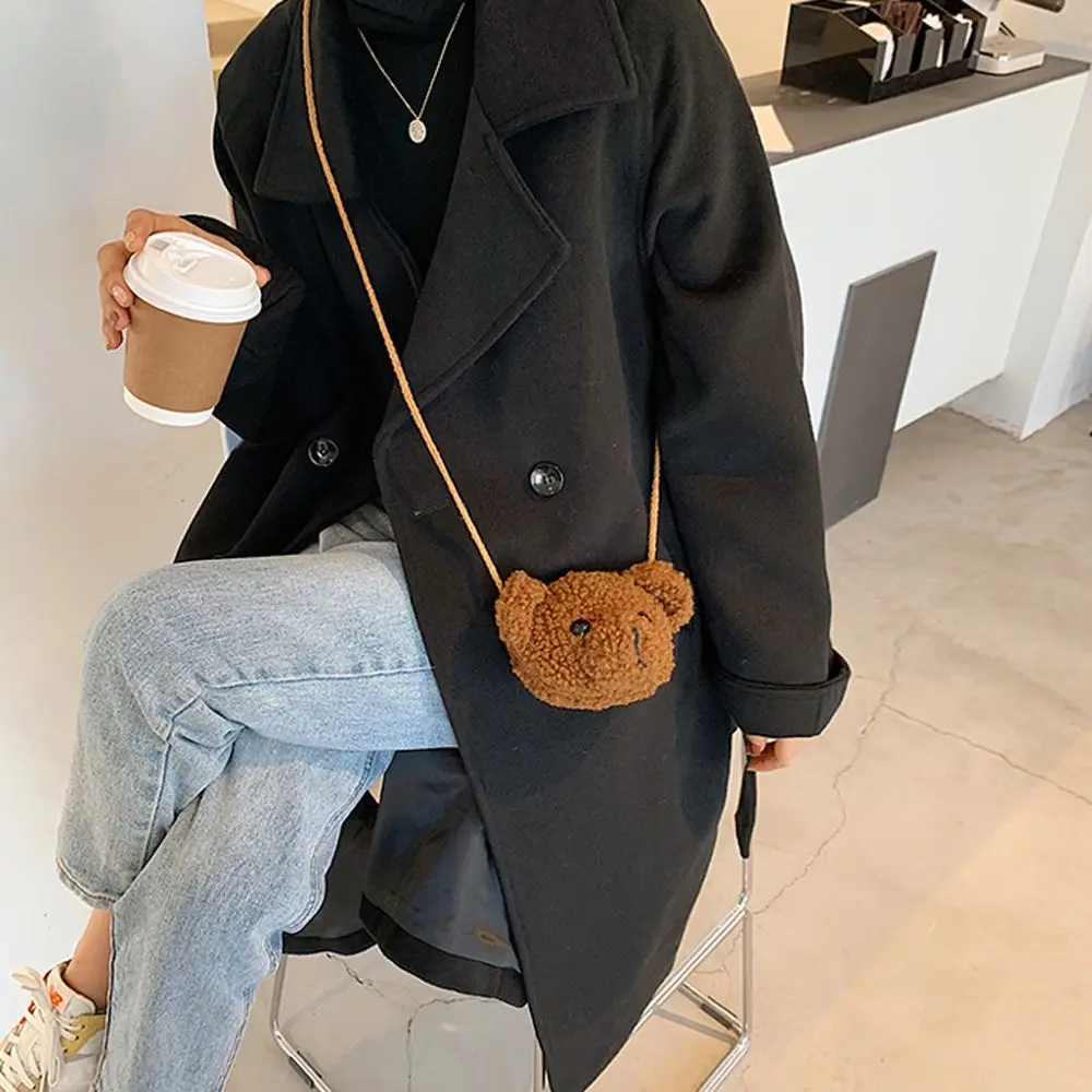 

Smile Bear Cartoons Animals Backpack Handbag Smile Bear Bag Bear Shoulder Bag Purses Diagonal Women Bag
