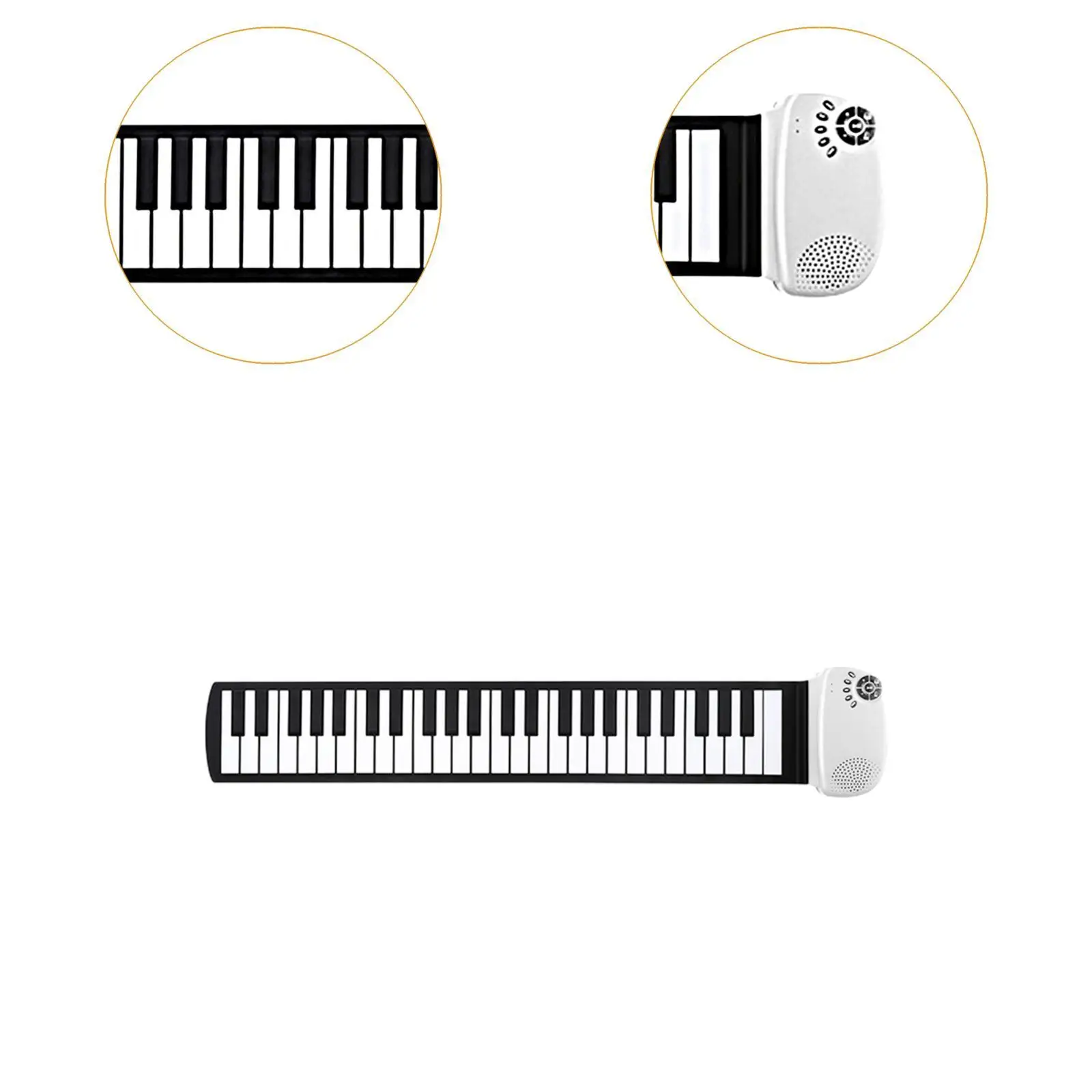 49 Key Roll Up Keyboard Piano for Music Enthusiasts, Portable Design with 100 Sounds And 10 Songs