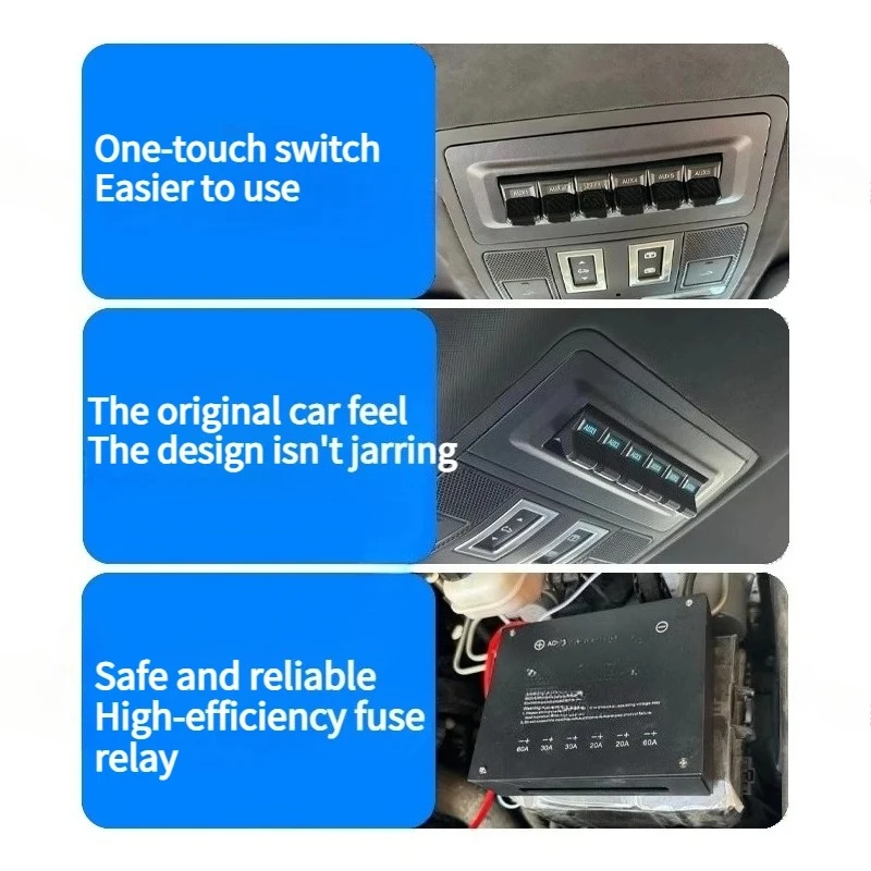 Wireless Aircraft Switch Modified Glasses Case Six-Way Strobe Light Switch Lighting Integrated Control for Land Rover Defender