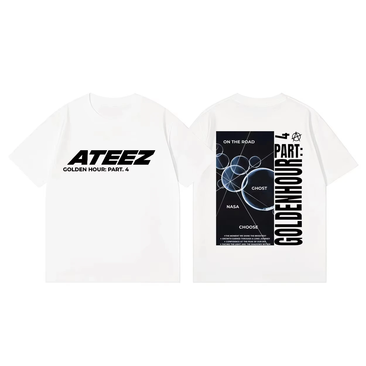 Ateez Golden Hour Part 4 Album Merch T-shirt Men Women Harajuku Kpop Short Sleeve T-shirts Summer Fashion Casual Cotton T Shirts