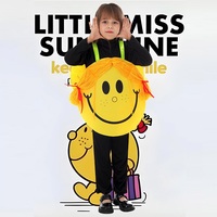 New Arrival Book Week Little Miss Sunshine Costume Kids Yellow Happy Face World Book Day Fancy Dress Costume for Child Girls