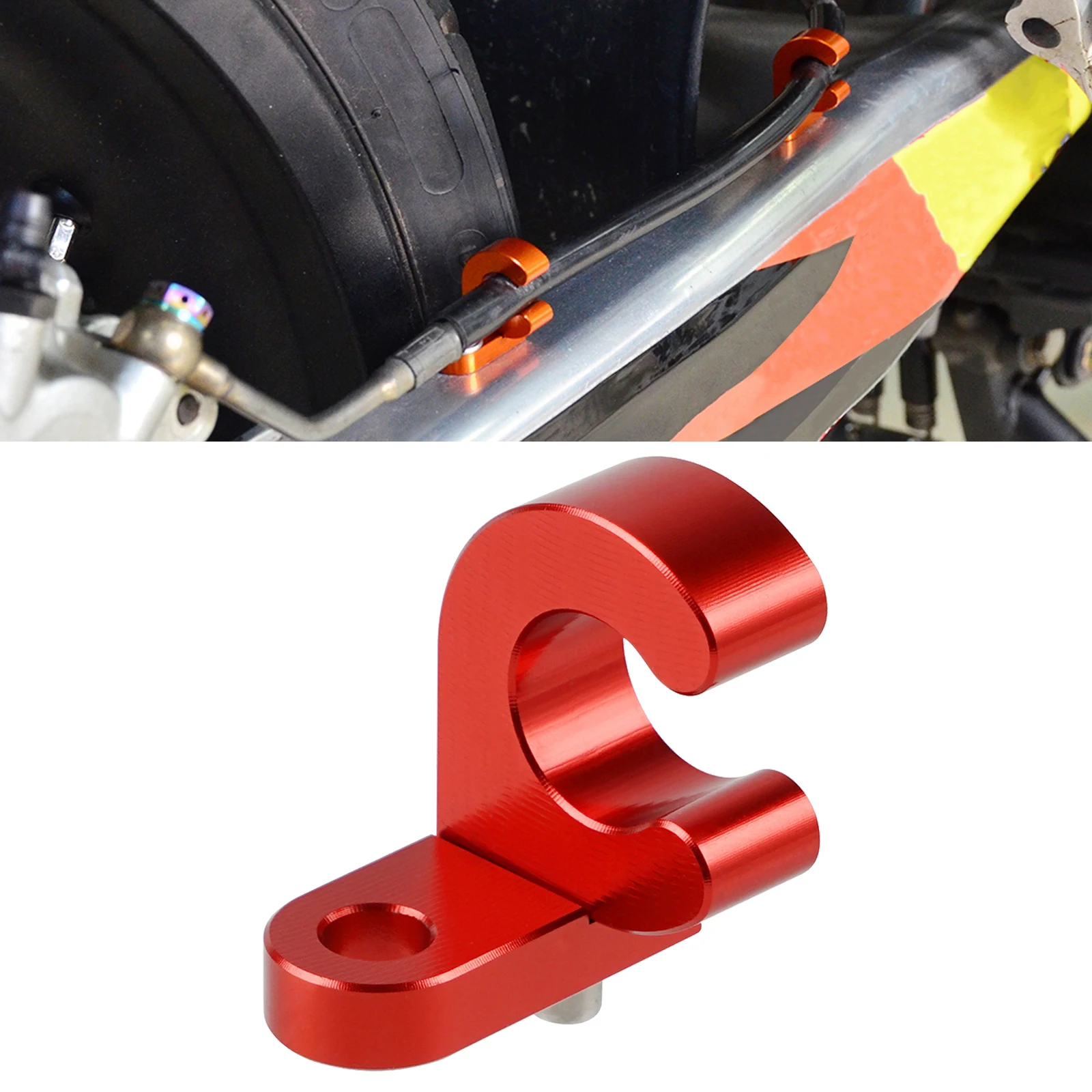 NICECNC For Beta RR 300 2013-2024 RR 125 RR 250 RR 350 RR 390 RR 430 480 Rear Brake Hose Line Cable Clamp Xtrainer 300 2015-2024