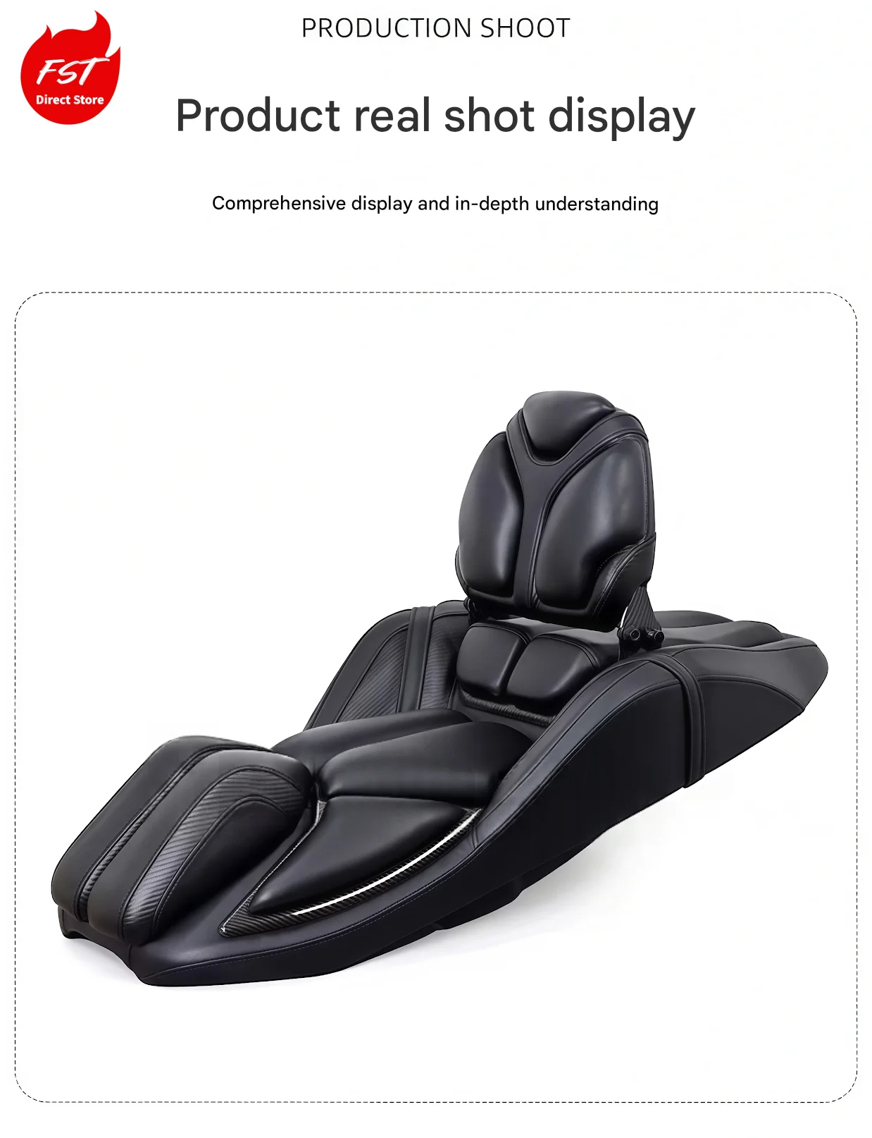 For 21-25 Forza 350 Luxury Seats - Original Factory Molded Seats with Wear-Resistant Imitation Leather and Thickened Support