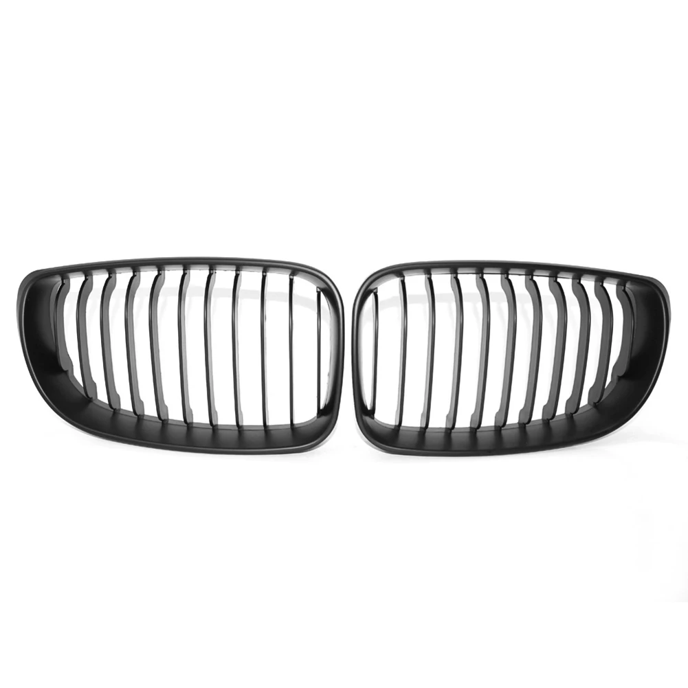 For BMW E87 E81 E82 E88 1Series 118i 128i 2007-2013 Car Front Kidney Bumper Grill Mesh Grille Matte Black ABS Plastic