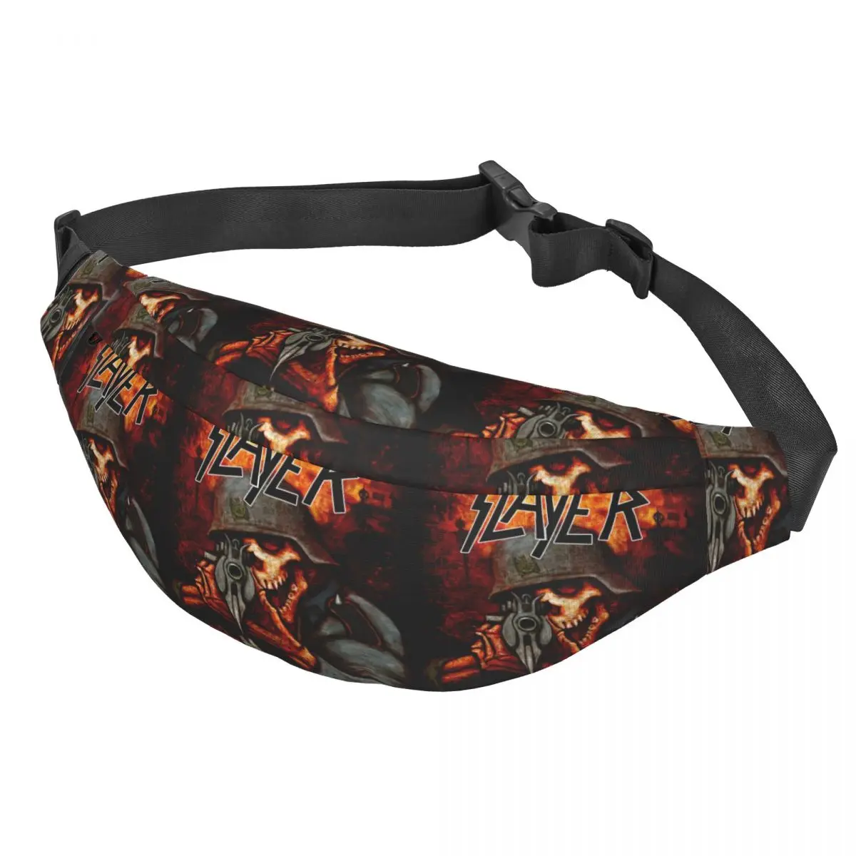 Custom Heavy Metal Rock Band Slayers Fanny Bag Sling Crossbody Waist Pack Women Men Cycling Camping Phone Money Pouch