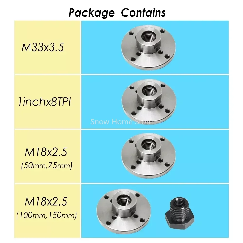 Wood Lathe Face Plate for M33 M18 Threaded Woodworking Turning Machine Chuck 2\