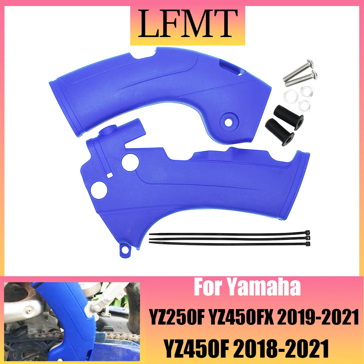 

For YAMAHA YZ250F YZ450F YZ450FX YZ 250F YZ 450F YZ 450FX F FX 2018 2019-2021Dirt Bike Motorcycle Frame Guards Covers Protectors