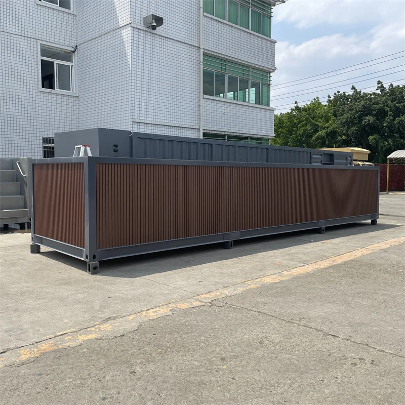 Modern Design 20ft 30ft 40ft Container Soaking Tub With Acrylic Clear Window Internal Pump Heater Storage Room Patio