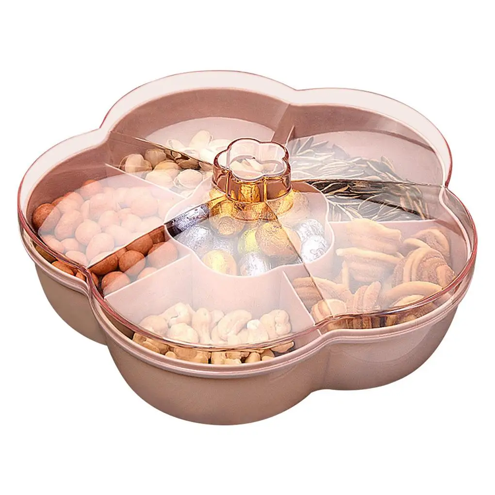 ABS Snack Storage Box 6 Compartments Wide Application Non-deformable Fruit Container Snack Tray