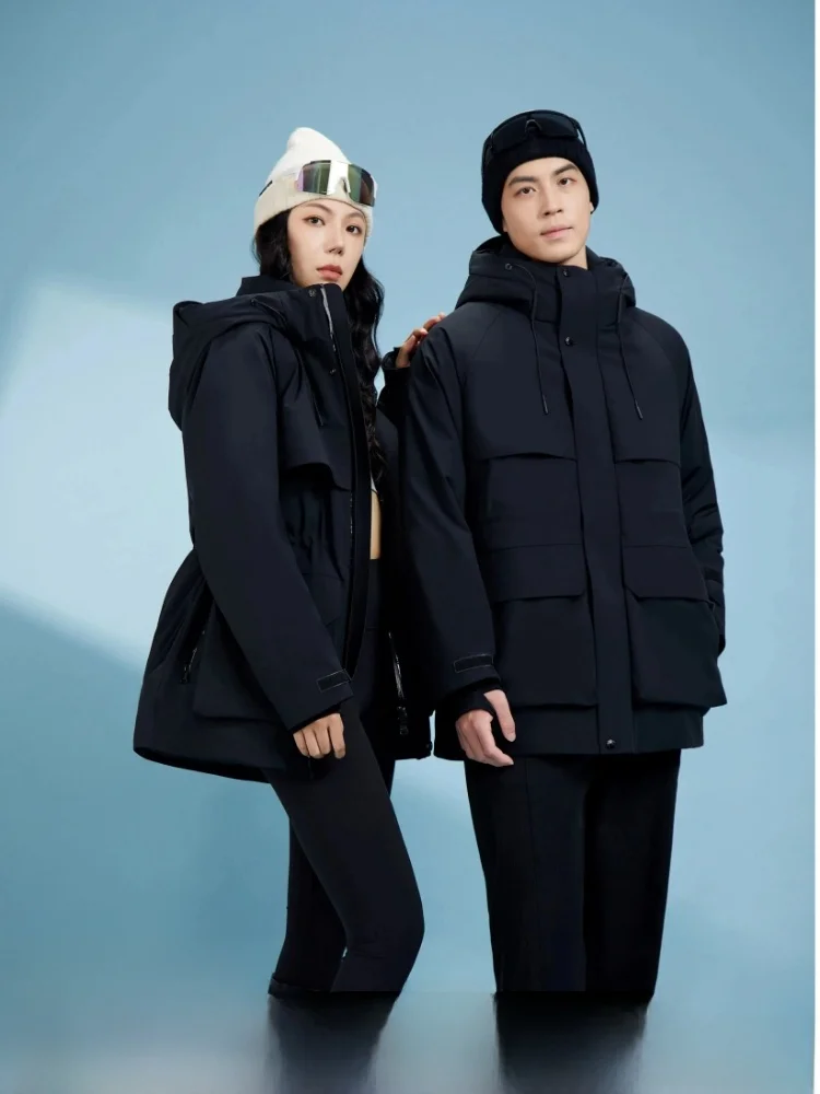 

Мужская зимняя куртка-пуховик для пар, устойчивая к холоду, с защитой от ветра, на молнии, с длинными рукавами, повседневная, стандартного кроя