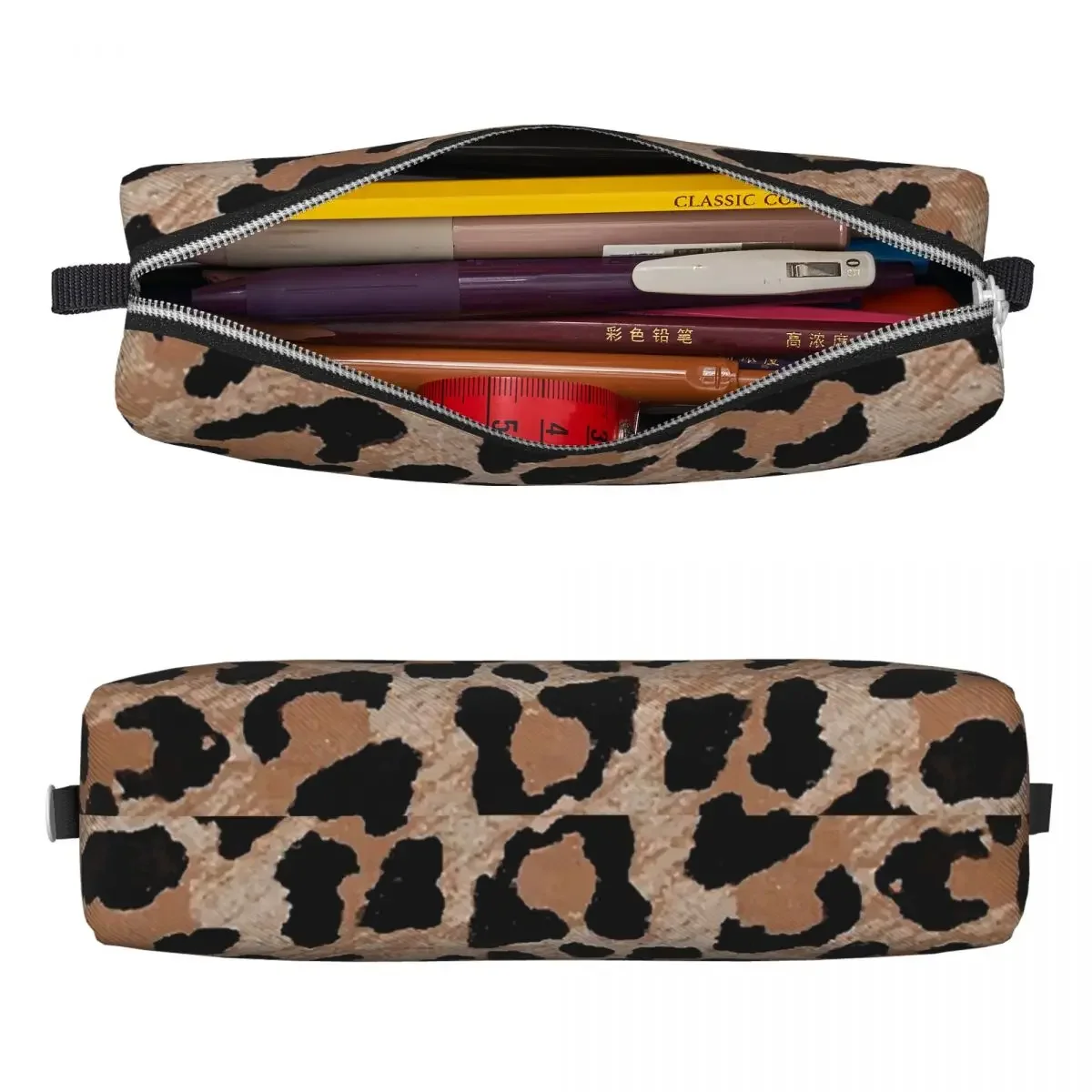 Cheetah Leopard Print Pencil Case  Box Pen Holder for Student Large Storage Bag School Supplies Gifts Stationery