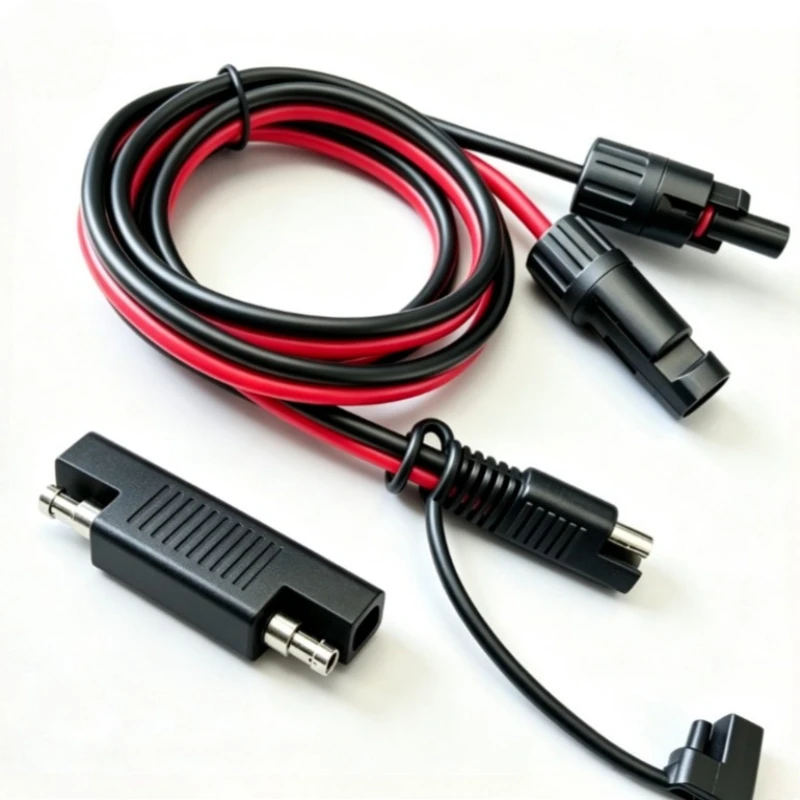 12AWG PV Extension Cable SAE Connector to Male & Female Solar Connector Heavy Duty DC Power Wire for RV Solar Panel Installation