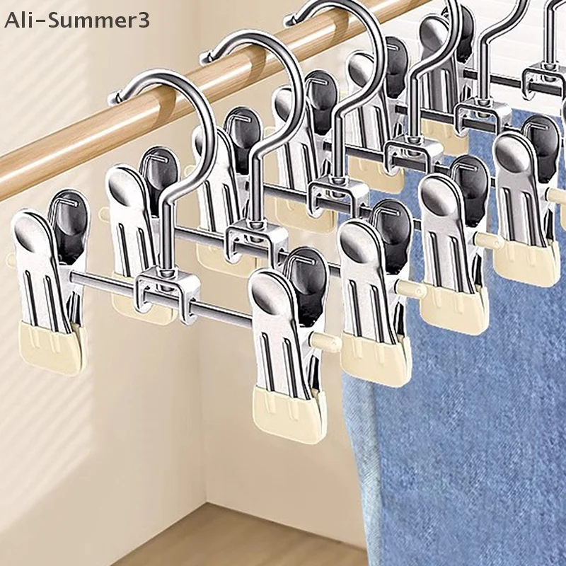 5er-Pack nahtloser Hosenträger aus Edelstahl, verstellbares Schuhregal aus Edelstahl, Hosenträger, Stiefelaufhänger, tragbar