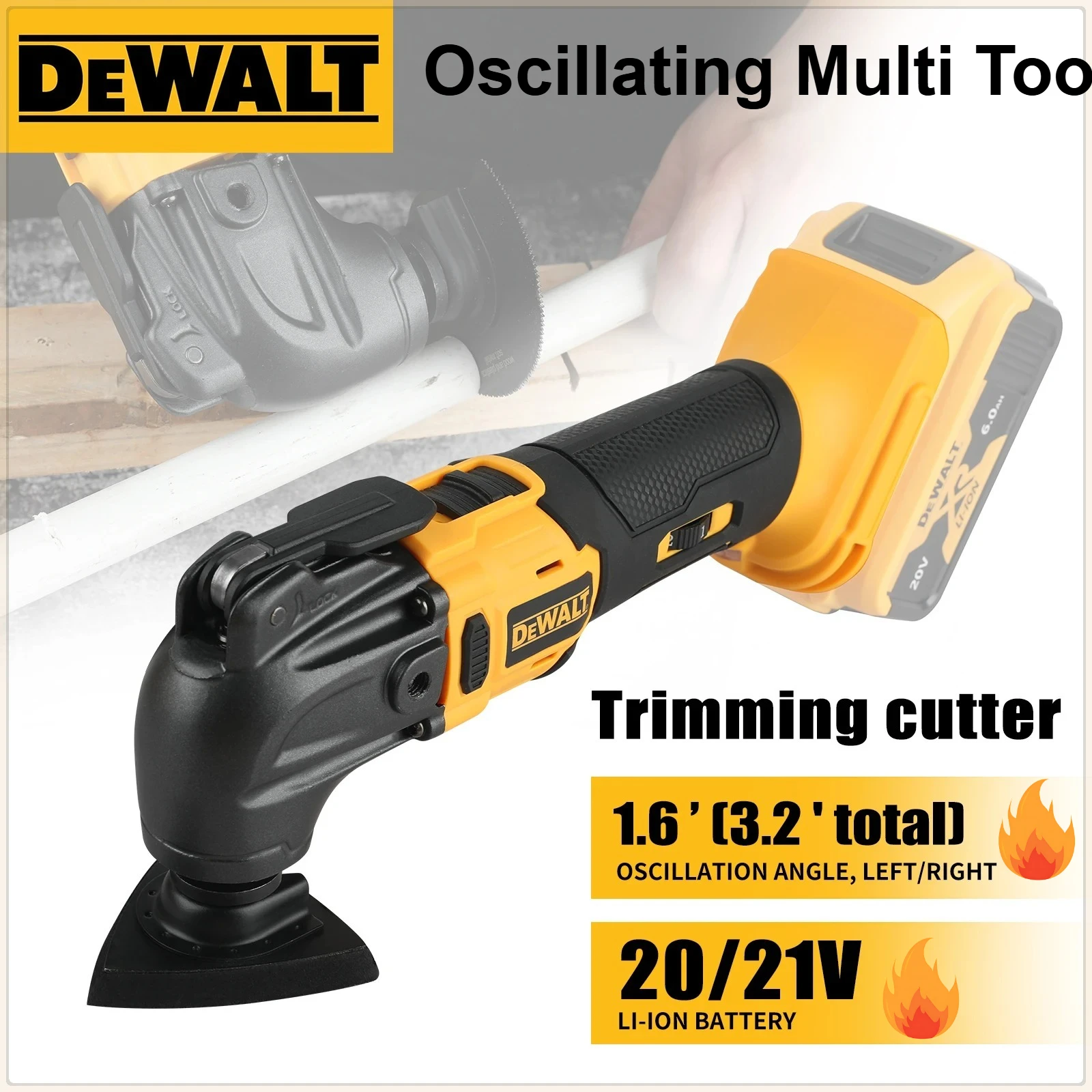 

Dewalt Fast Release Oscillation Tool Brushless Multifunctional Tool Refurbisher Electric Trimmer Compatible Tool 20V Battery