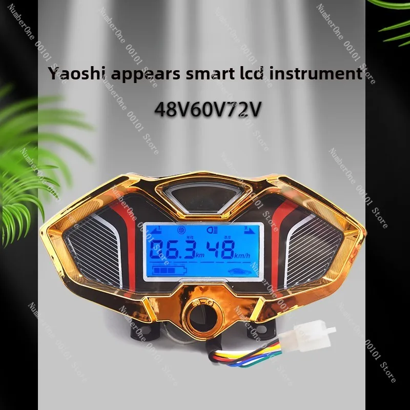 

Панель приборов для электрического трицикла 48В 60В 72В, универсальный ЖК-дисплей для отображения пробега, скорости, уровня заряда батареи и напряжения, измеритель для электровелосипеда