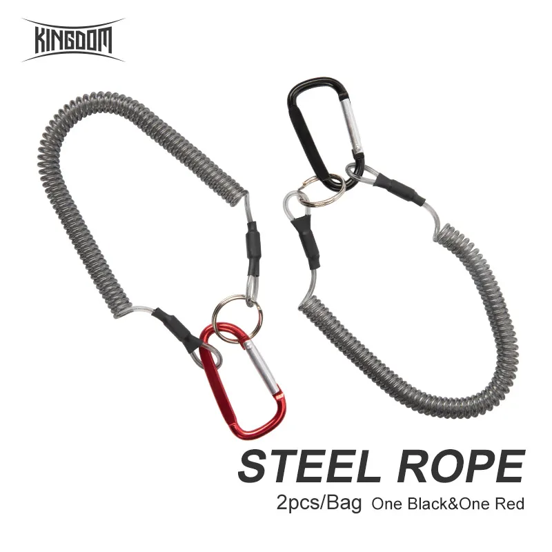 Kingdom Fishing Rope Strong Pull Lanyards Boating Retention String Ropes Camping Carabiner Secure Lock Fishing Tools Accessories