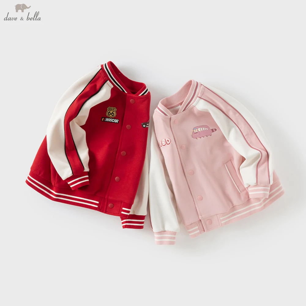 

Dave Bella Boys Girls Autumn Winter Knitted Jacket Children Casual Baseball Outdoor Coat Kids Sports Clothes Tops DB1250955