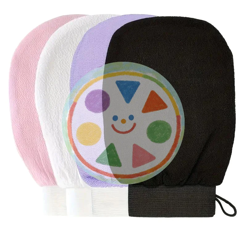 

Многоцветные отшелушивающие перчатки-мочалки для тела и лица, прочные, для глубокого очищения кожи, для душа