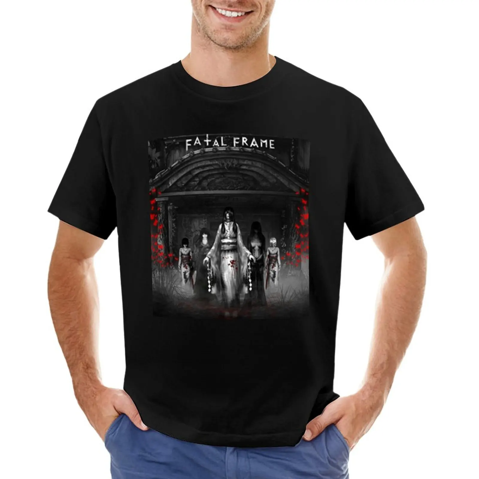 Fatal Frame T-Shirt tees vintage graphic tee oversized street wear workout shirts for men