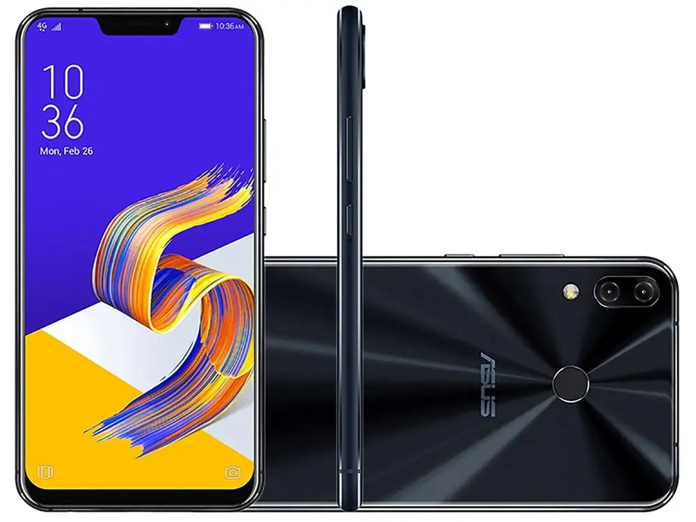 هاتف Asus ZenFone 5 بسعة 128 جيجابايت باللون الأسود 4G ثماني النواة